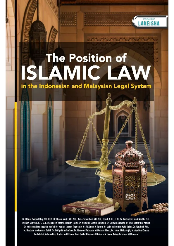 THE POSITION OF ISLAMIC LAW IN THE INDONESIAN AND MALAYSIAN LEGAL SYSTEM