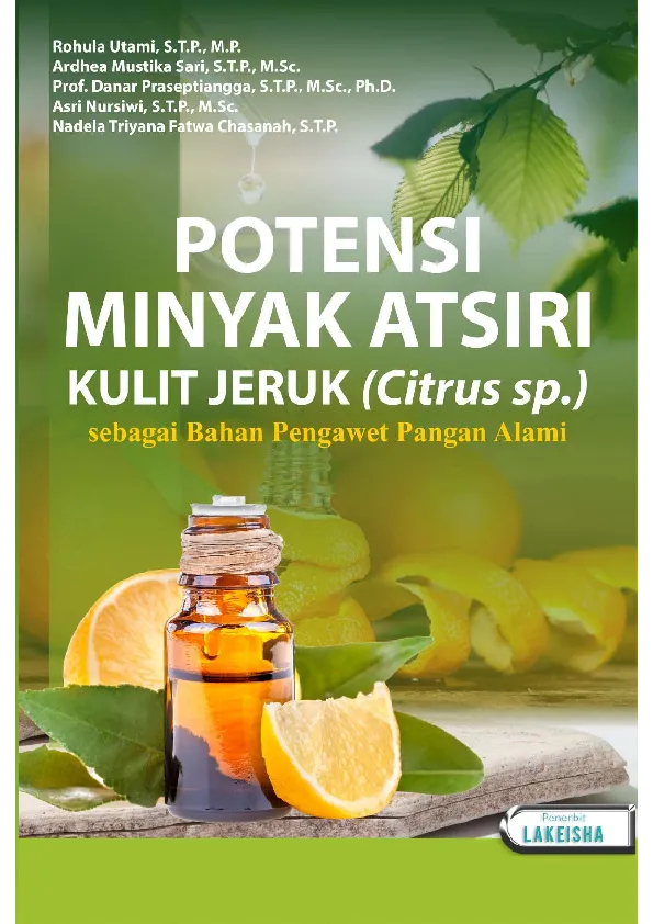 POTENSI MINYAK ATSIRI KULIT JERUK (Citrus sp.) SEBAGAI BAHAN PENGAWET PANGAN ALAMI