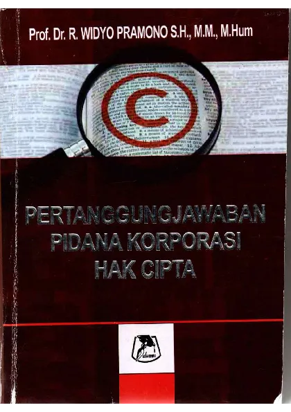 PERTANGGUNGJAWABAN PIDANA KORPORASI HAK CIPTA
