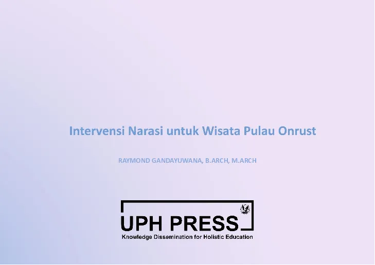 Intervensi Narasi untuk Wisata Pulau Onrust: Infografis Survei Tata Ruang dan Perancangan Arsitektur Metode Kreatif