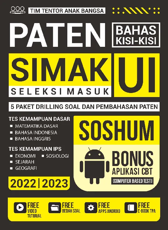 Paten Bahas Kisi-Kisi Seleksi Masuk UI Soshum 2022-2023