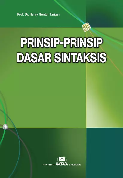 Prinsip-prinsip dasar Sintaksis