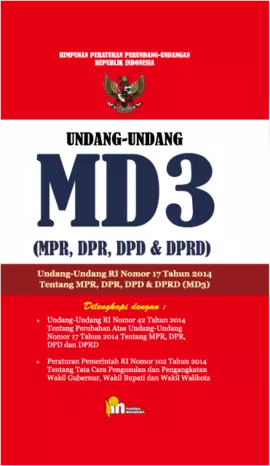 UU MD3 (MPR,DPR,DPD,DPRD), UU RI No 17 Th 2014