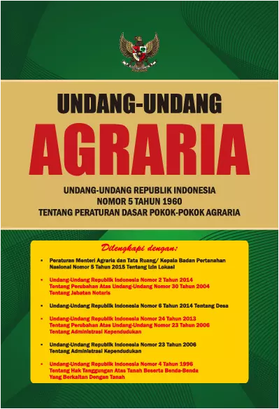 Undang-undang Agraria UU Nomor 5 Th 1960