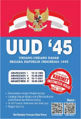 UUD 1945 Besar  ( 14 x 20 ) HVS Dilengkapi Kabinet Indonesia Maju 2019-2024