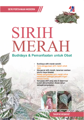 SPM : Sirih Merah, Budidaya & Pemanfaatan Utk Obat 