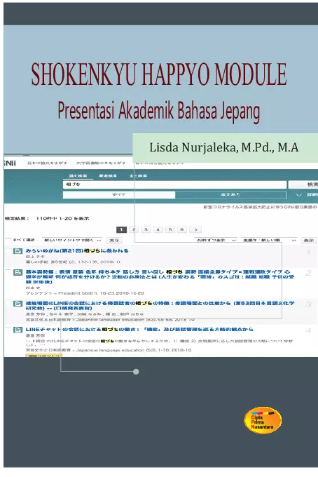 Shokenkyu Happyo Module:Presentasi Akademik Bahasa Jepang 