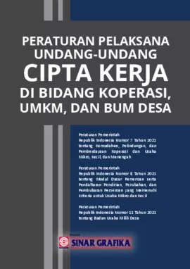 Peraturan Pelaksana Undang-Undang Cipta Kerja di Bidang Koperasi, UMKM, dan BUM Desa