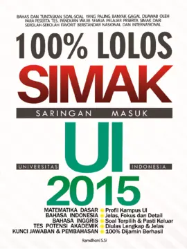 100% Lolos Simak UI (Universitas Indonesia) 2015