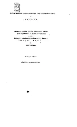 Matjam-Matjam Tumbuh-Tumbuhan Dari Keturunan Durio Di Malesia 