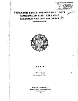 Pengaruh Kadar Ethephon Dan Saat Perlakuan Terhadap Hasil Tanaman Kacang Hijau (Vigna Radiata, L)