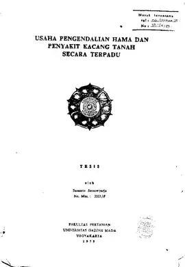 Usaha Pengendalian Hama Dan Penyakit Kacang Tanah Secara Terpadu