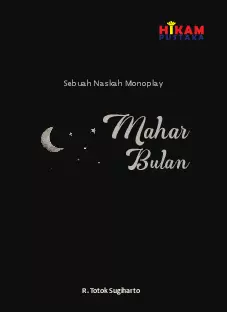 Mahar Bulan: Sebuah Naskah Monoplay