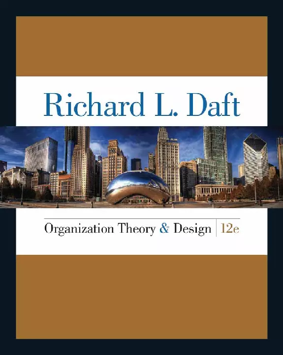 Organization Theory and Design