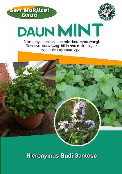 Seri Mukjizat Daun: Daun Mint (Nikmatnya Sensasi Daun Mint Beraroma Wangi. Rasanya ?semriwing ? Bikin Bau Mulut Segar dan Nafas Nyaman-lega)