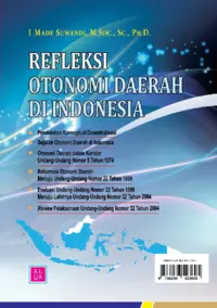 Refleksi otonomi daerah di Indonesia