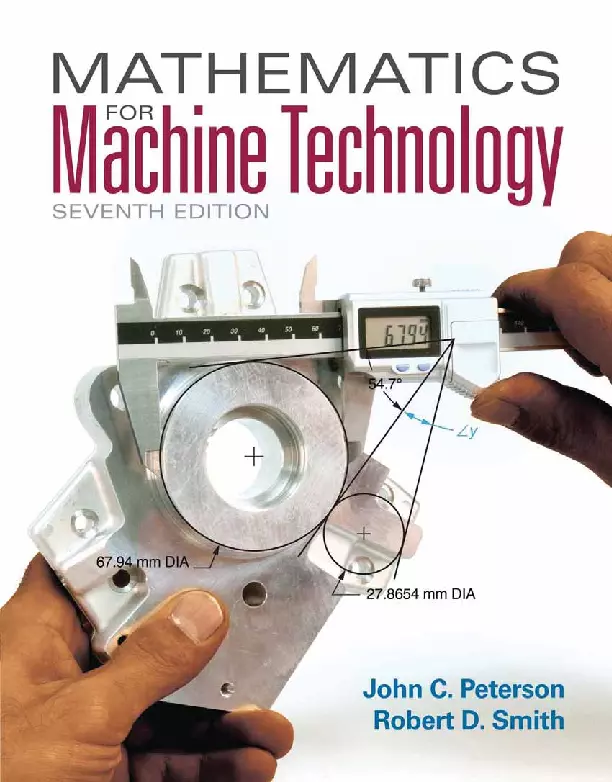 Mathematics for Machine Technology