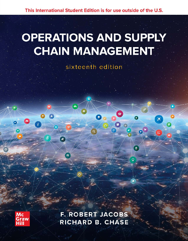 Operations And Supply Chain Management 16E