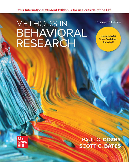 Methods In Behavioral Research