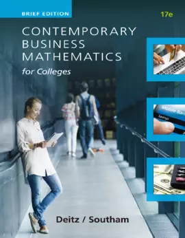 Contemporary Business Mathematics for Colleges, Brief Course