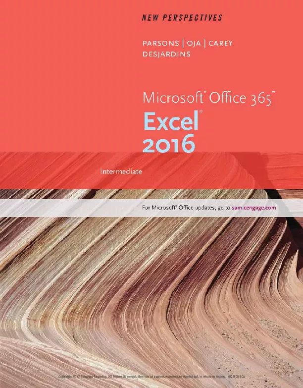 New Perspectives Microsoft® Office 365 & Excel 2016