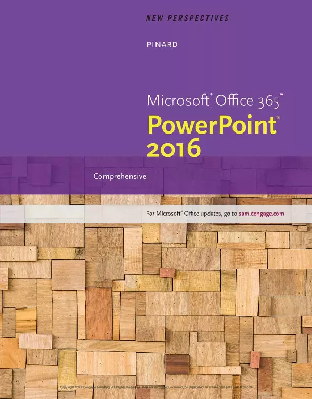 New Perspectives Microsoft® Office 365 & PowerPoint 2016