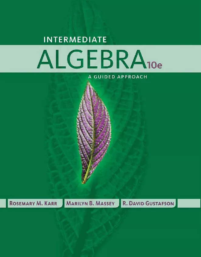 Intermediate Algebra