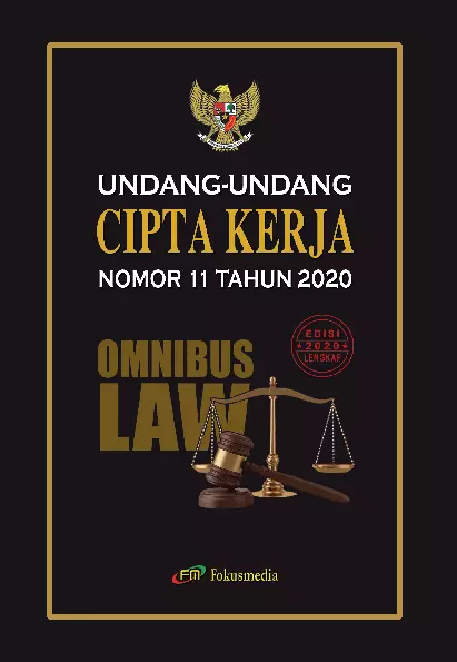 Undang-undang Cipta Kerja No 11 Tahun 2020