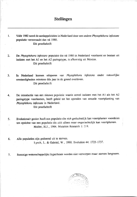 Molecular Genetic Evidence For A New Sexually Reproducing Population Of Phytophthora Infestans In Europe