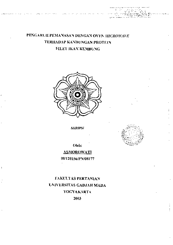 Pengaruh Pemanasan Dengan Oven Microwave Terhadap Kandungan Protein Filet Ikan Kembung