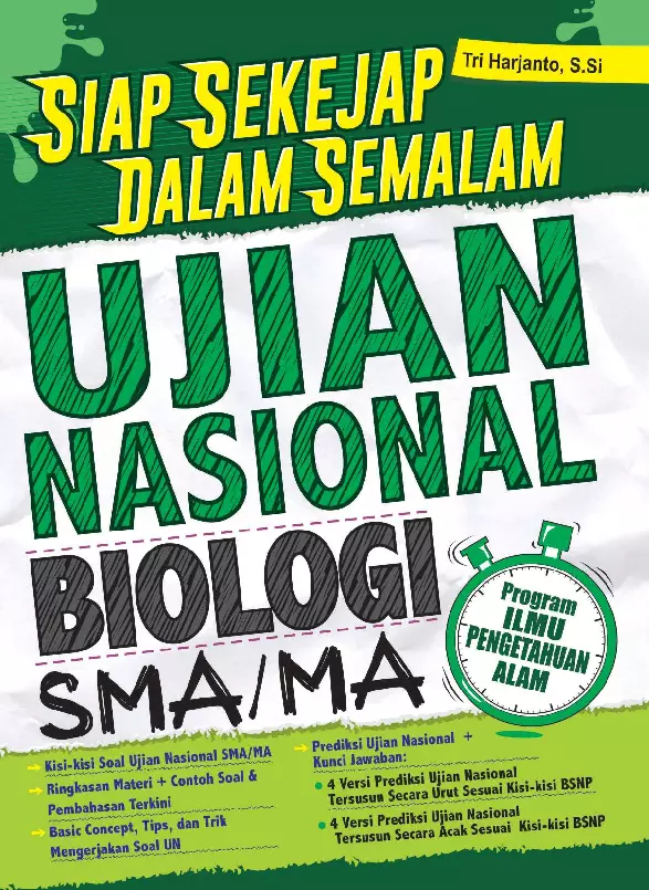 Siap Sekejap dalam Semalam Ujian Nasional Biologi SMA MA IPA