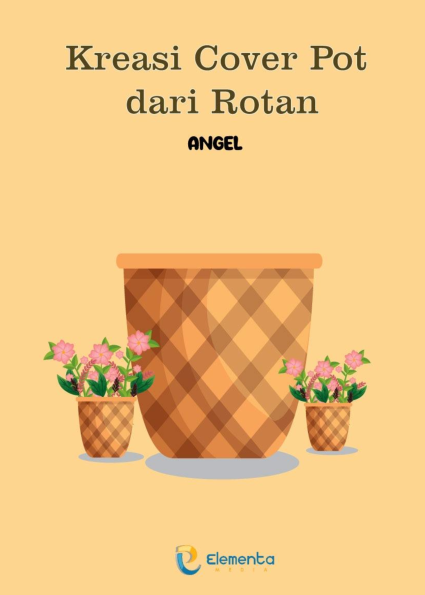 Kreasi cover pot dari rotan