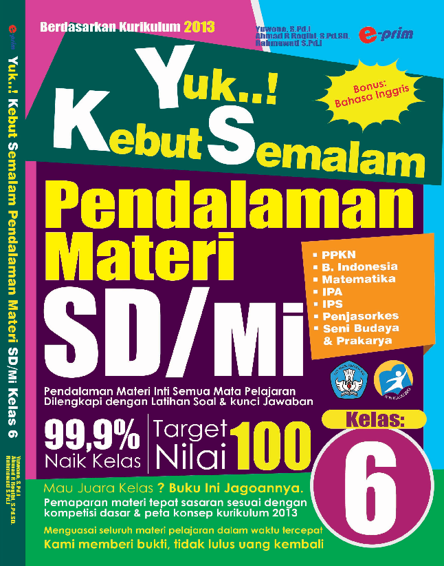 Yuk Kebut Semalam Pendalaman Materi SD/MI Kelas 6