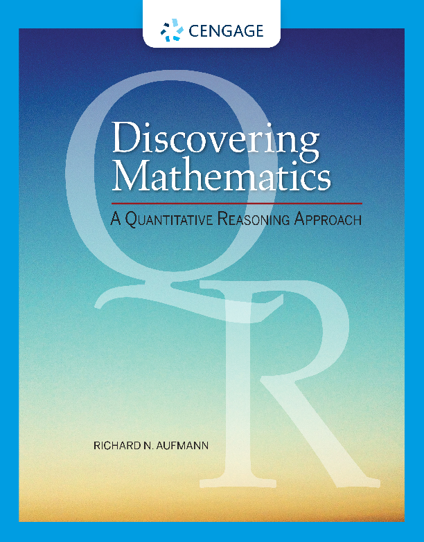 Discovering Mathematics: A Quantitative Reasoning Approach