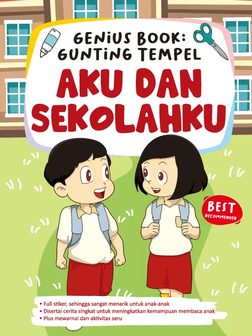 Gunting Tempel Genius Book Aku dan Sekolahku