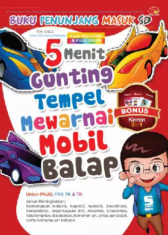 5 Menit Gunting,Tempel Mewarnai Mobil