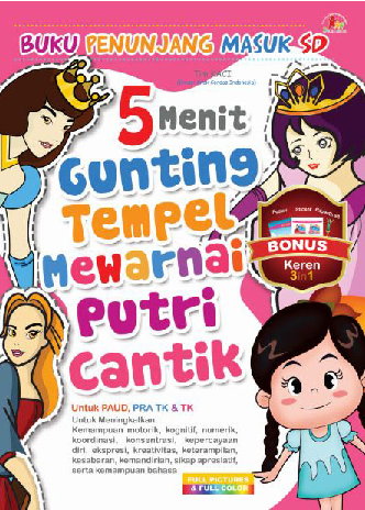 5 Menit Gunting,Tempel Mewarnai Puteri Cantik