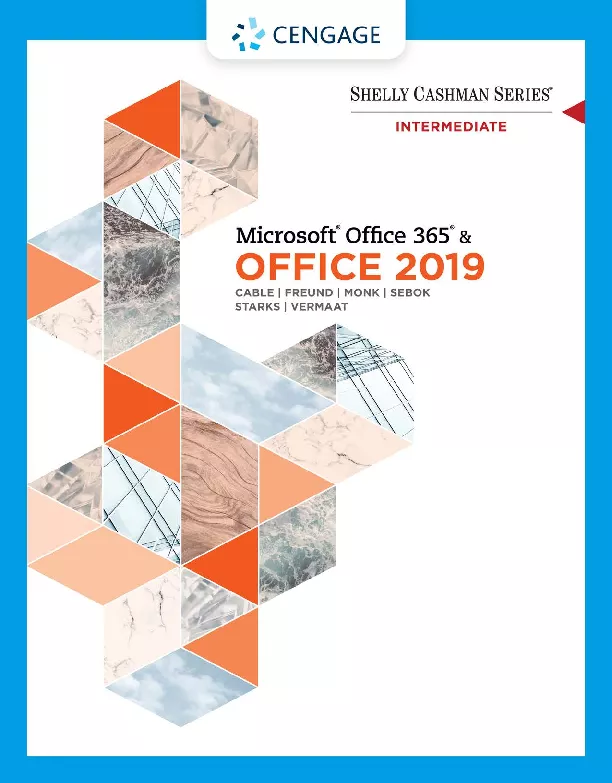 Shelly Cashman Series® Microsoft® Office 365® & Office 2019 Intermediate