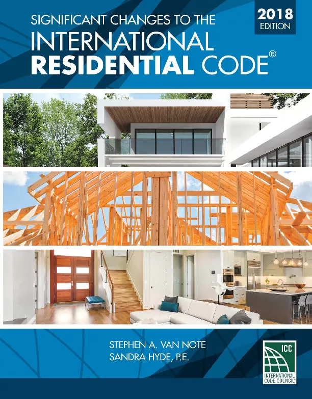 Significant Changes to the International Residential Code 2018 Edition