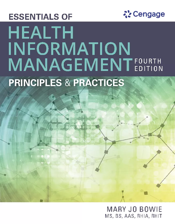 Essentials of Health Information Management: Principles and Practices