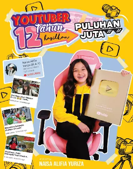 Youtuber 12 Tahun hasilkan Puluhan Juta