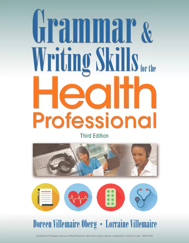 Grammar and Writing Skills for the Health Professional