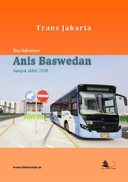 Trans Jakarta Era Gubernur Anies Baswedan sampai akhir 2018