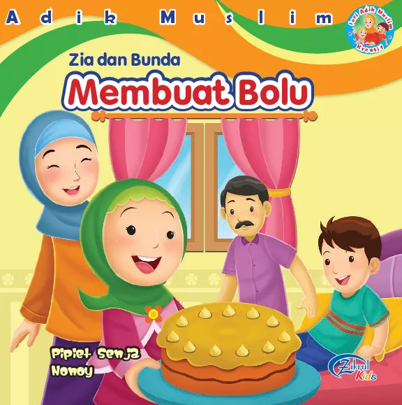 Zia dan bunda membuat bolu